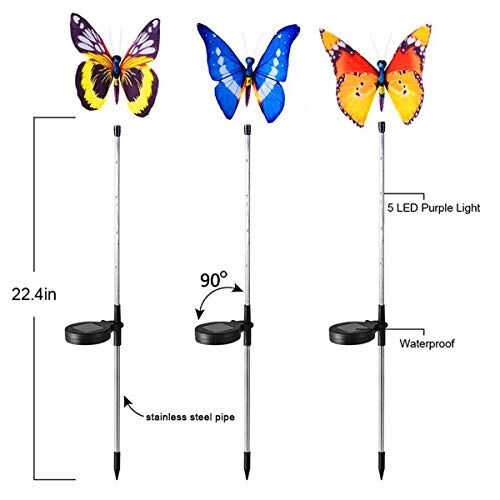 Wohome-Garden-Solar-Lights-Outdoor-3-Pack-Solar-Stake-Lights-Multi-Color-Changing-LED-Fiber-Optic-Decorative-Lights-with-a-Purple-LED-Light-Stake-0-3